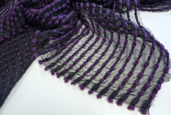 Twice Woven Purple Twist Chiffon