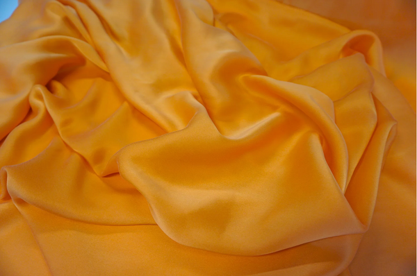 Brushed Silk Satin, Orange Sherbert