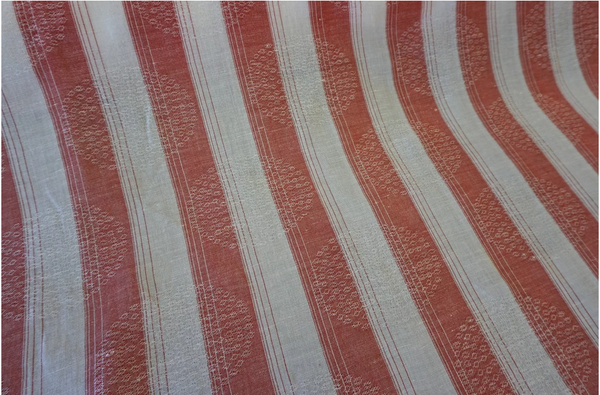Striped Dobby Jacquard Linen, Red White