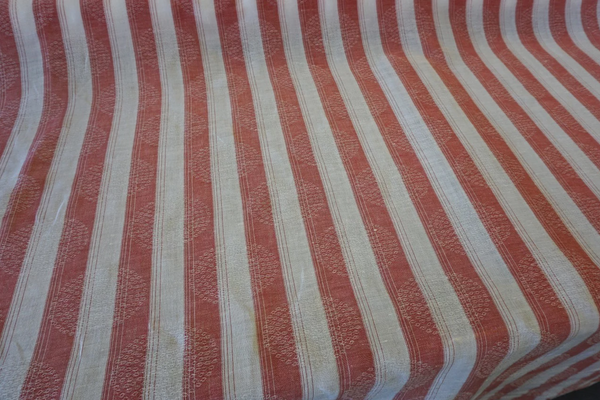 Striped Dobby Jacquard Linen, Red White