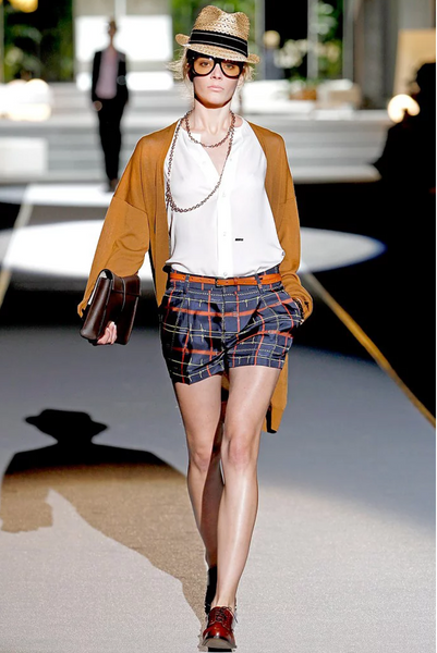 Belts & Chains Printed Twill, Blue