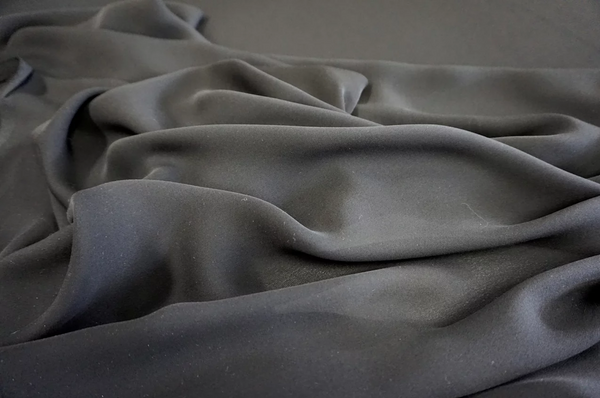 LAST PIECE: 1.65 MT  Double Silk Georgette, Black