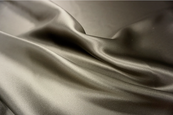 Heavy Silk Satin, Pewter Gold