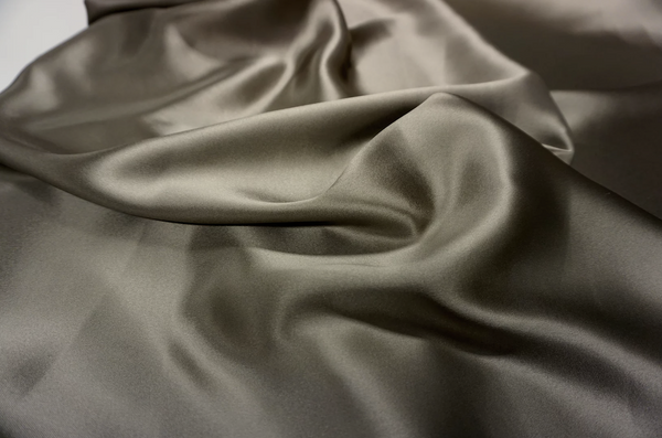 Heavy Silk Satin, Pewter Gold