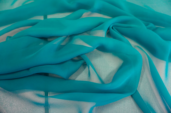 Teal Silk Georgette