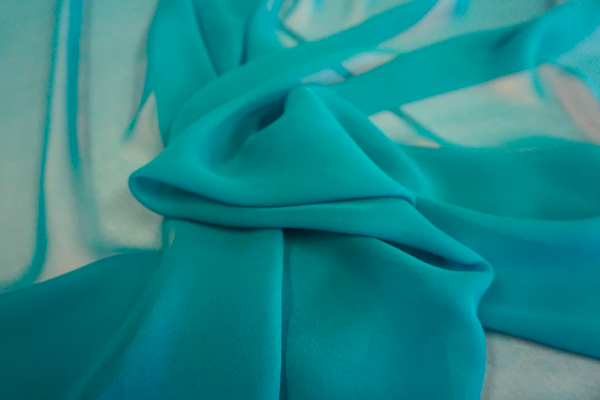 Teal Silk Georgette