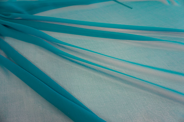Teal Silk Georgette