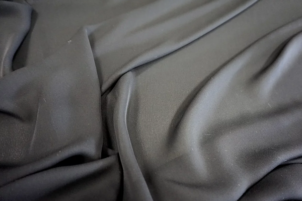 LAST PIECE: 1.65 MT  Double Silk Georgette, Black