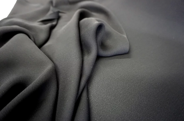LAST PIECE: 1.65 MT  Double Silk Georgette, Black