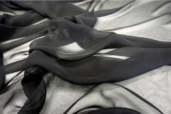 Silk Georgette, Black