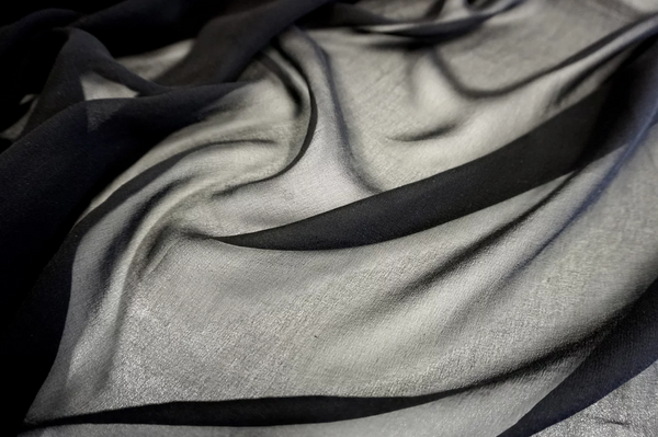 Silk Georgette, Black