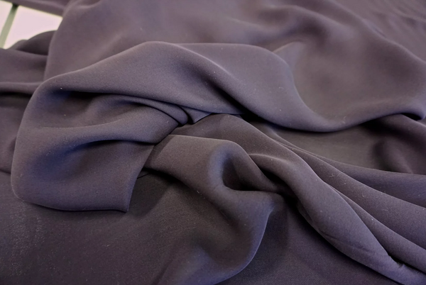 LAST PIECE: 0.95 MT  Double Silk Georgette, Deepest Plum