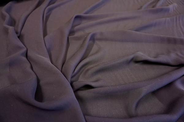 LAST PIECE: 0.95 MT  Double Silk Georgette, Deepest Plum