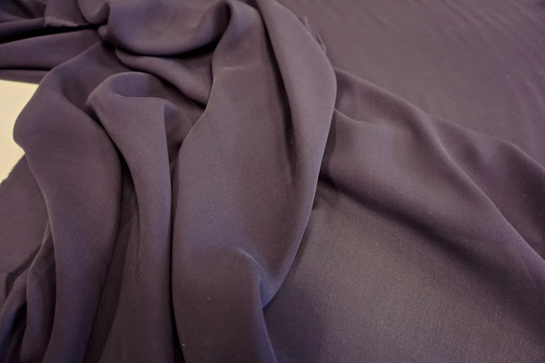 LAST PIECE: 0.95 MT  Double Silk Georgette, Deepest Plum