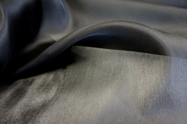 Black Twill Satin Organza