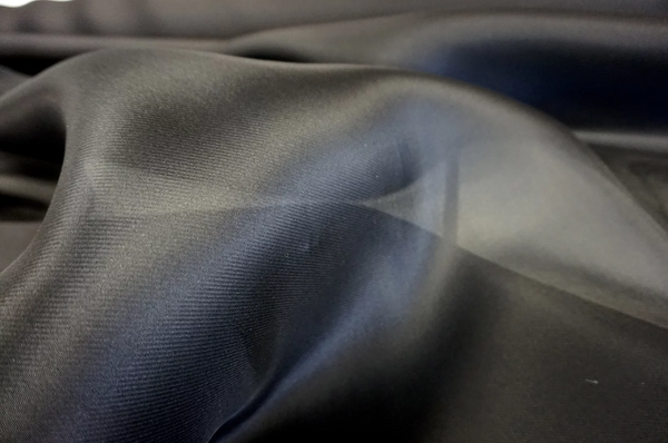 Black Twill Satin Organza