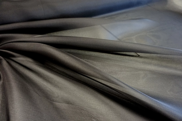Black Twill Satin Organza