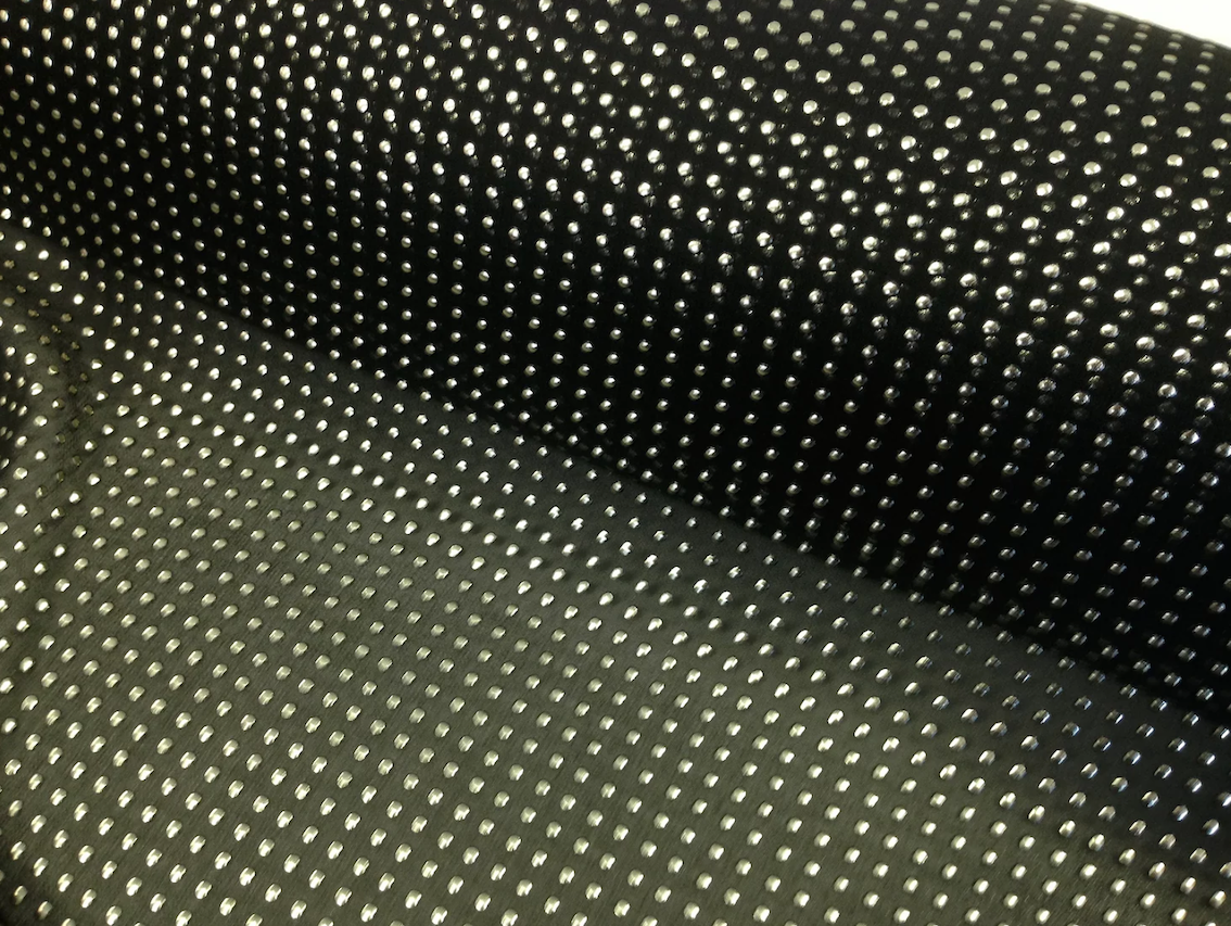 Metallic Gold Spots on Sheer Georgette, Black – Fabric Muse