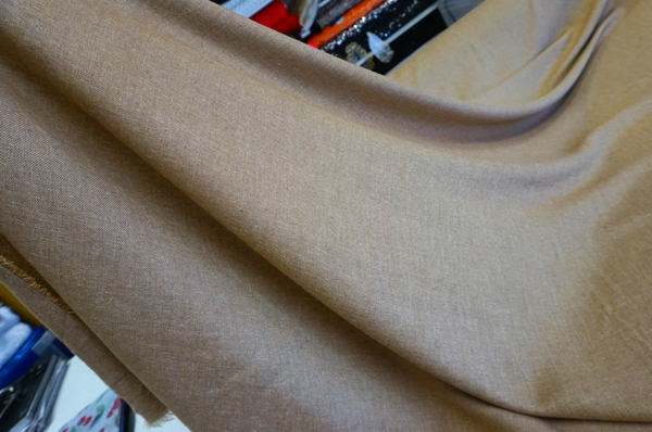Cotton Linen Tan Chambray
