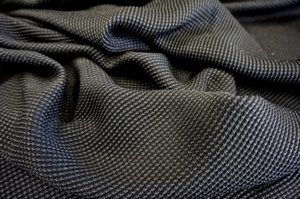 Pure Silk Stretch Jacquard Black