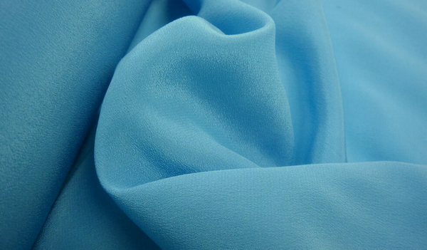 Crepe de Chine Turquoise Blue