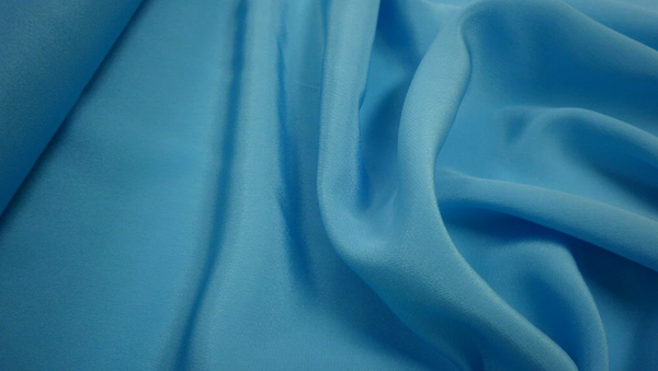 Crepe de Chine Turquoise Blue