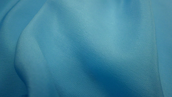 Crepe de Chine Turquoise Blue