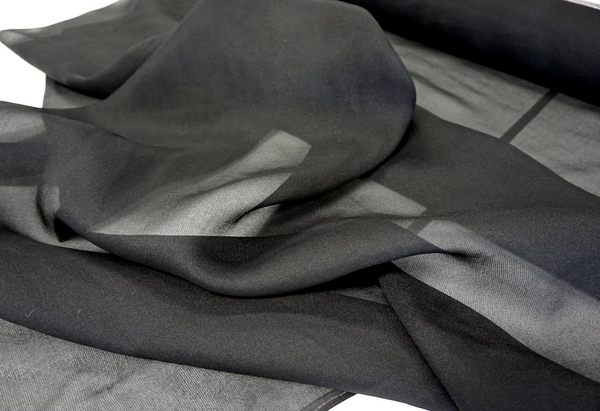 Italian Silk Mesh Organza Black