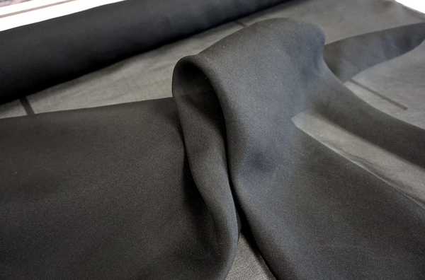 Italian Silk Mesh Organza Black