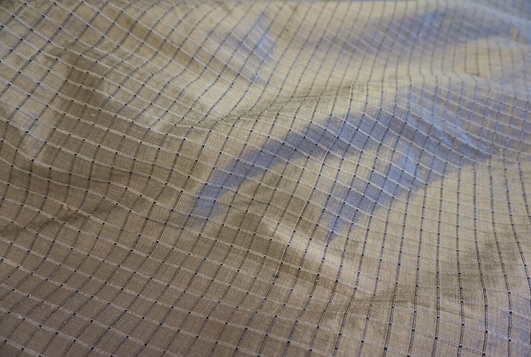 Shot Check Dupion Silk, Black & Bronze