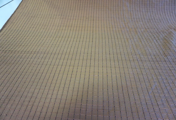 Shot Check Dupion Silk, Black & Bronze