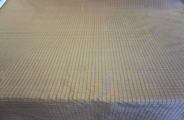 Shot Check Dupion Silk, Black & Bronze