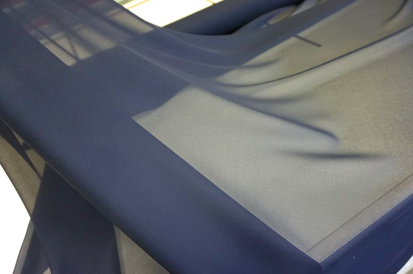 Navy Stretch Silk Georgette