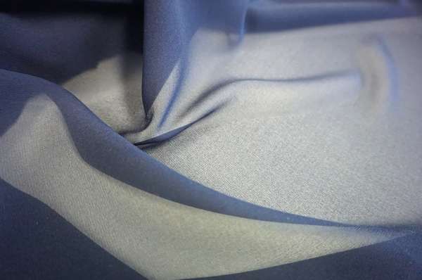 Navy Stretch Silk Georgette