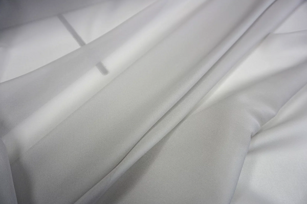 Light Grey Stretch Silk Georgette