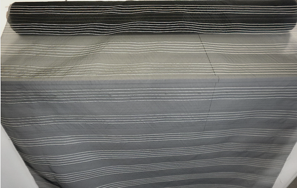 Black & White Stripe Silk Organza
