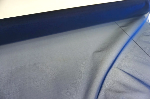 Navy Silk Organza