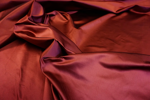 Burgundy Heavy Duchesse Satin