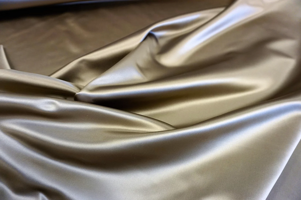 Oyster Gold Heavy Duchesse Silk Satin