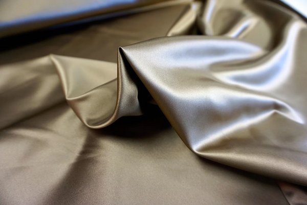 Oyster Gold Heavy Duchesse Silk Satin