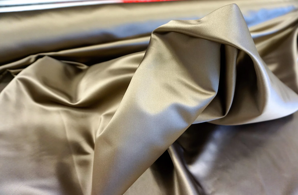 Oyster Gold Heavy Duchesse Silk Satin