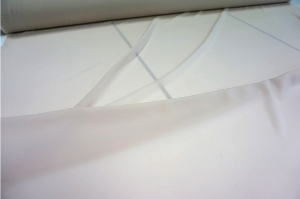 Light Beige Stretch Silk Georgette