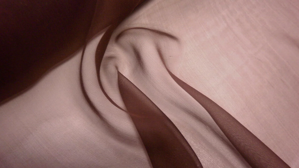 Chocolate Brown Silk Chiffon