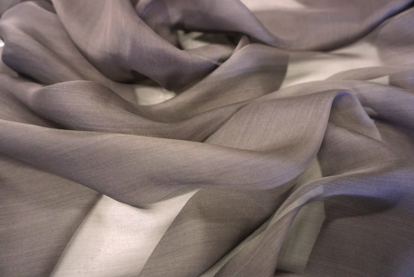 Plain Silk Chiffon, Mocha