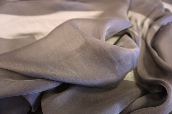 Plain Silk Chiffon, Mocha