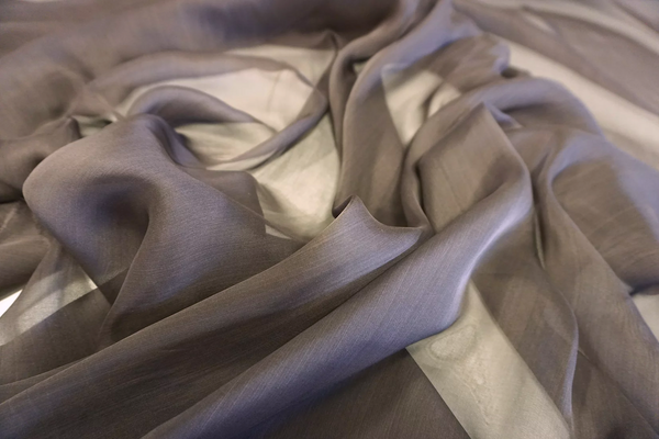 Plain Silk Chiffon, Mocha