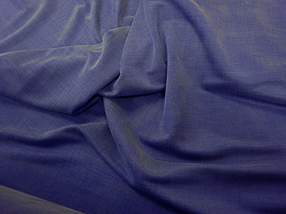 Brushed Cupro Jersey Billardiera Blue Fabric Muse