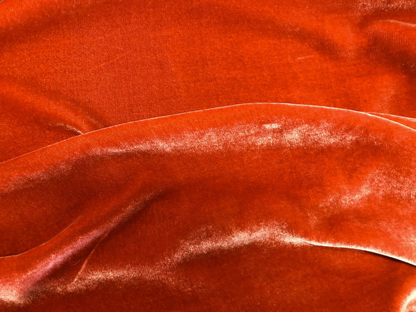 Silk Blend Velvet, Deep Terracotta