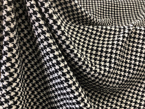 Black & White Houndstooth, Bouclè Tweed Suiting