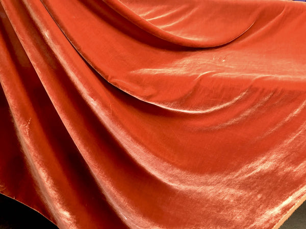 Silk Blend Velvet, Deep Terracotta